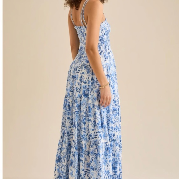 NEW Altar’d State Blue Floral Maxi Dress Size Large NWT - Picture 3 of 8